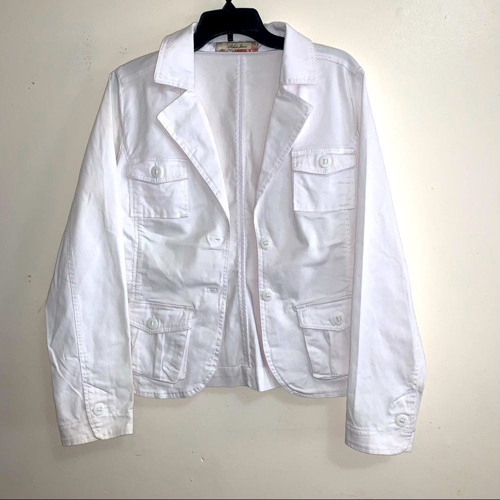 Kikit Jeans women’s White Jacket sz L